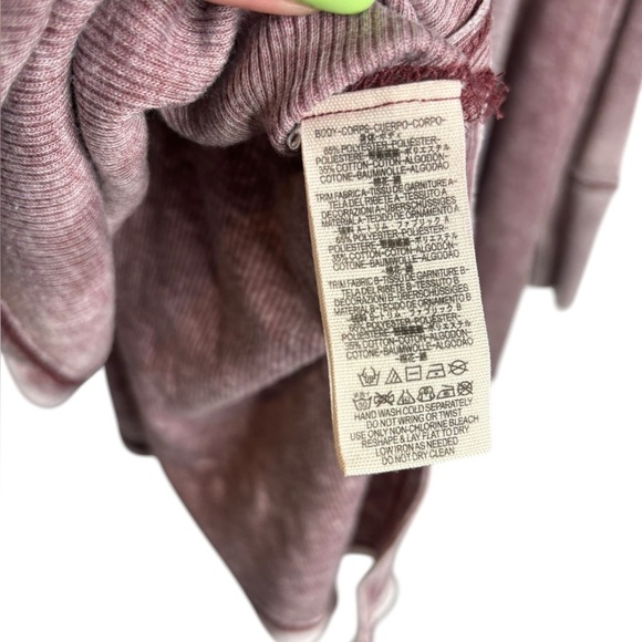 Free People We The Free Pacific Thermal Long Sleeve Deep V-Neck Purple Size XS - Picture 7 of 11